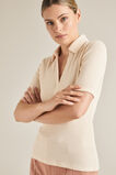 Short Sleeve Collared Top    hi-res