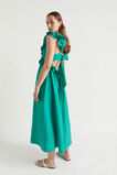 Linen Frill Detail Maxi Dress  Deep Teal  hi-res