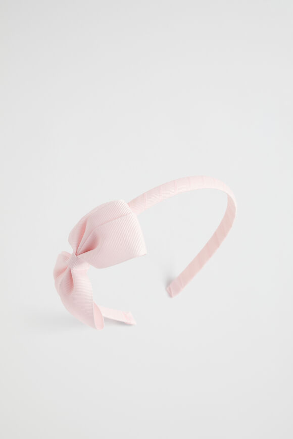 Grosgrain Bow Alice Band  Dusty Rose  hi-res