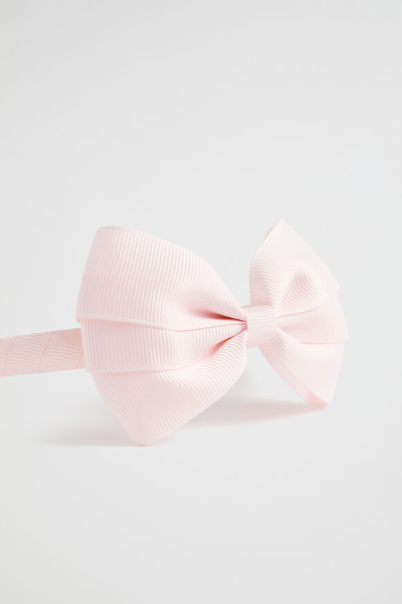 Grosgrain Bow Alice Band  Dusty Rose  hi-res