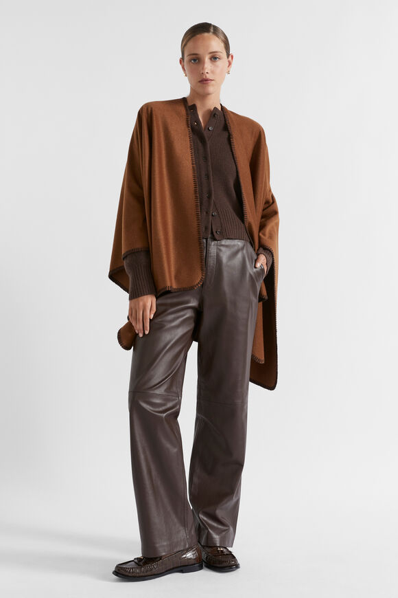 Blanket Stitch Poncho  Spice  hi-res