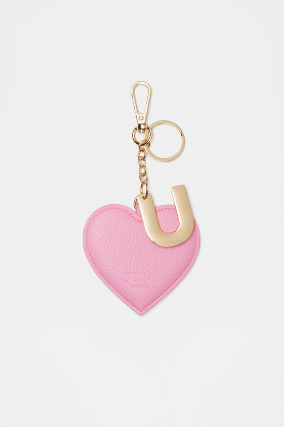 Heart Initial Keyring  U  hi-res