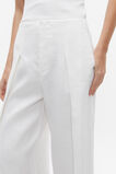 Linen Pleat Front Trouser  Cloud Cream  hi-res