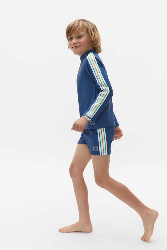 Side Stripe Swim Short  Airforce Blue  hi-res