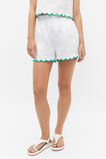 Scallop Hem Paperbag Short  Whisper White  hi-res