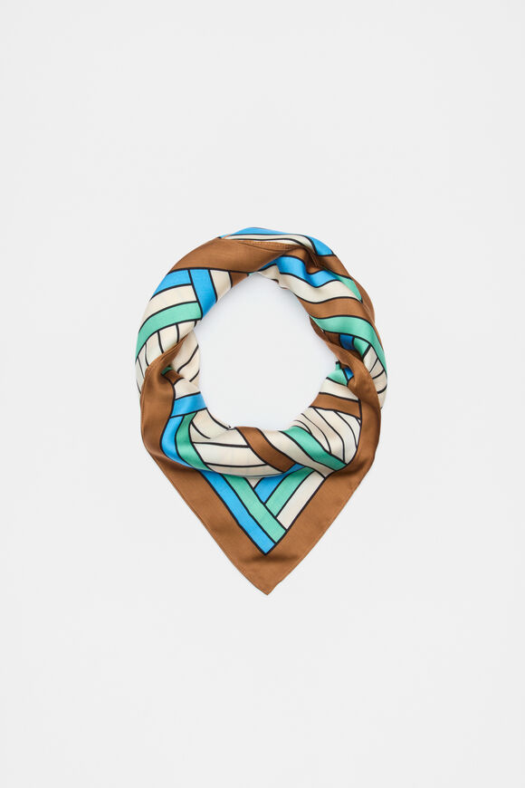Logo Print Scarf  Deep Emerald  hi-res