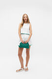 Straw Woven Clutch  Deep Emerald  hi-res