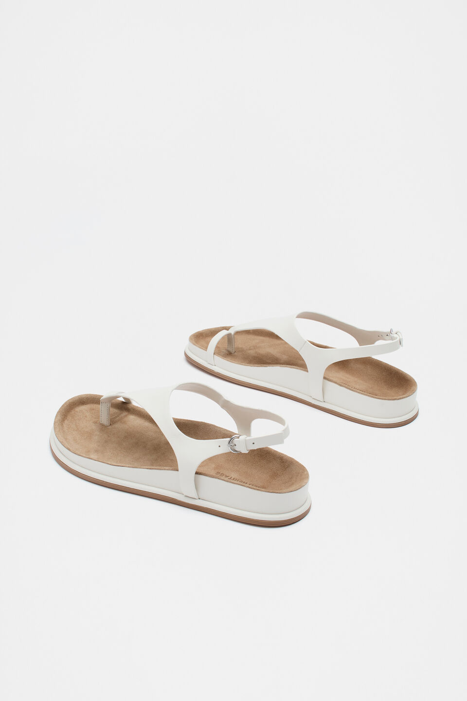 Tina Toe Loop Sandal  White