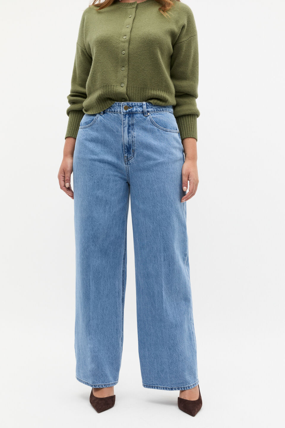 70s Wide Leg Jean  Mist Blue Wash
