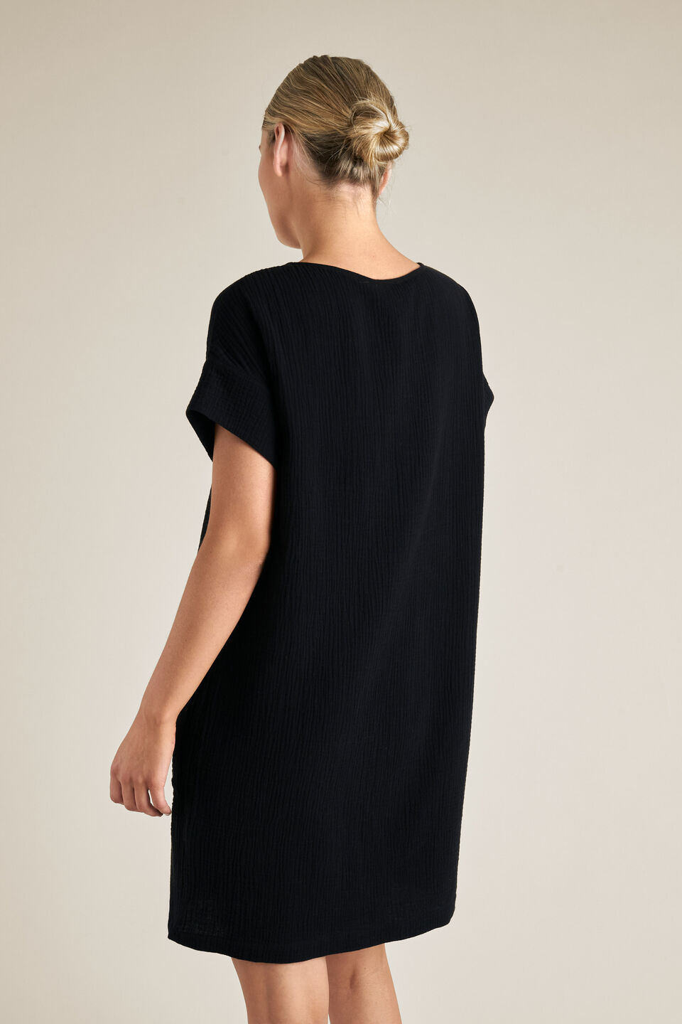 Cheesecloth Shift Dress  