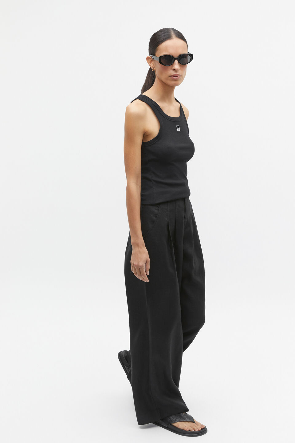 Heritage Rib Tank  Black