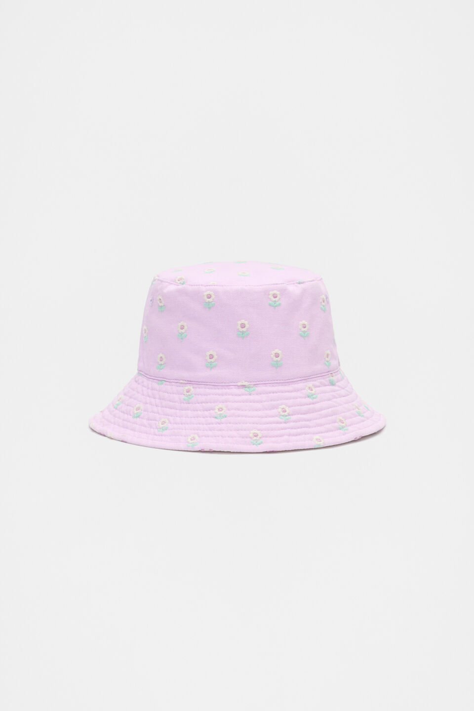 Floral Bucket Hat  Soft Lilac