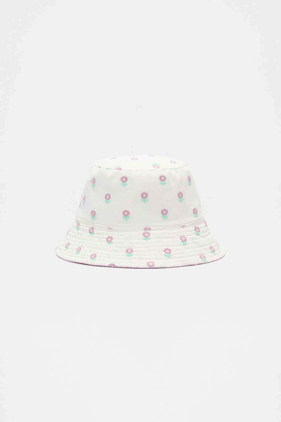 Floral Bucket Hat  Soft Lilac