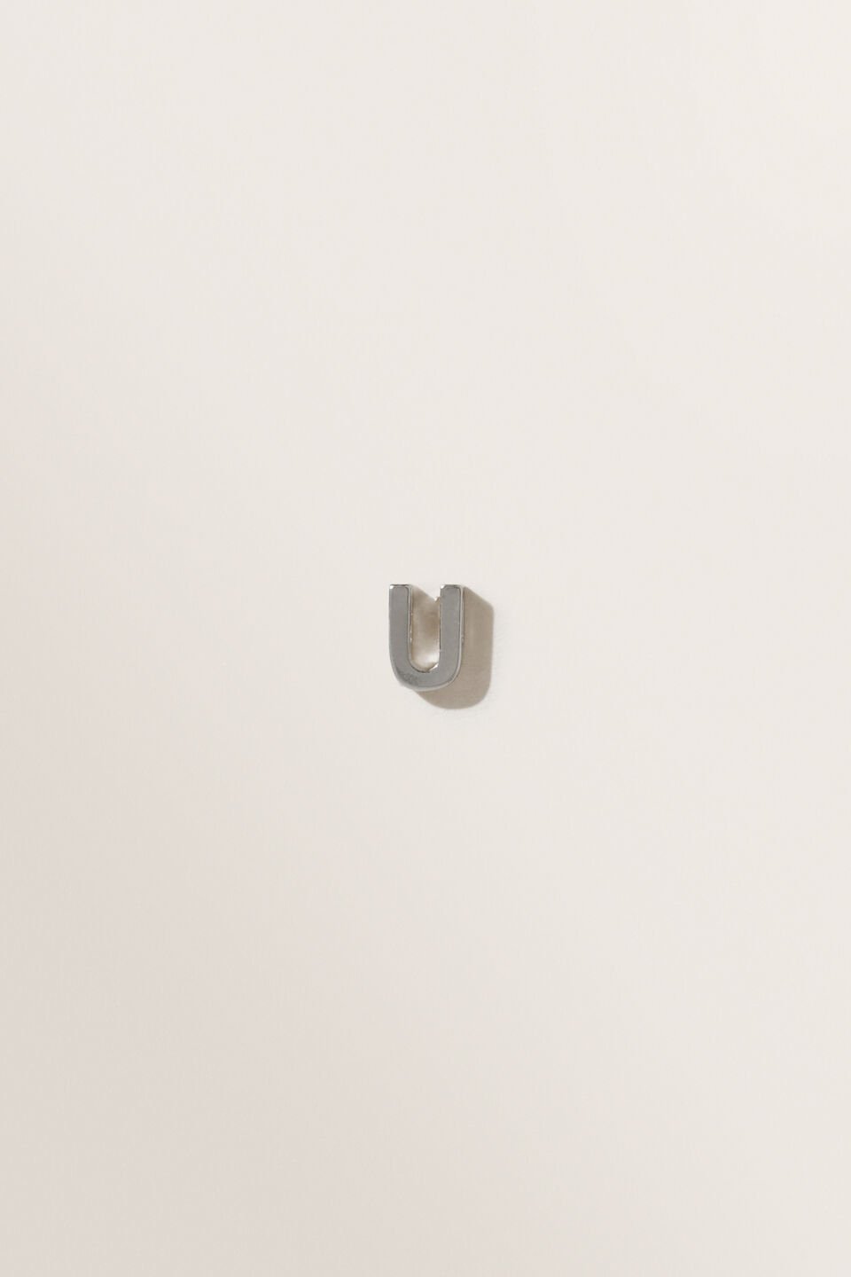 Silver Initial Charm  U