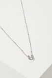 Silver Initial Charm  U  hi-res