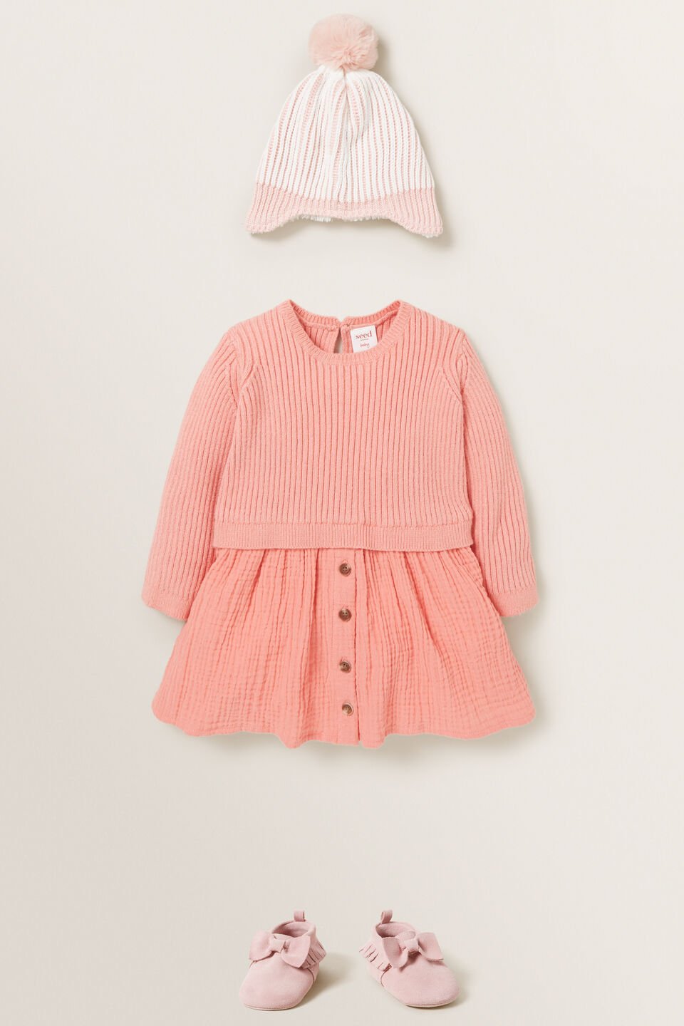 Spliced Knit Dress  