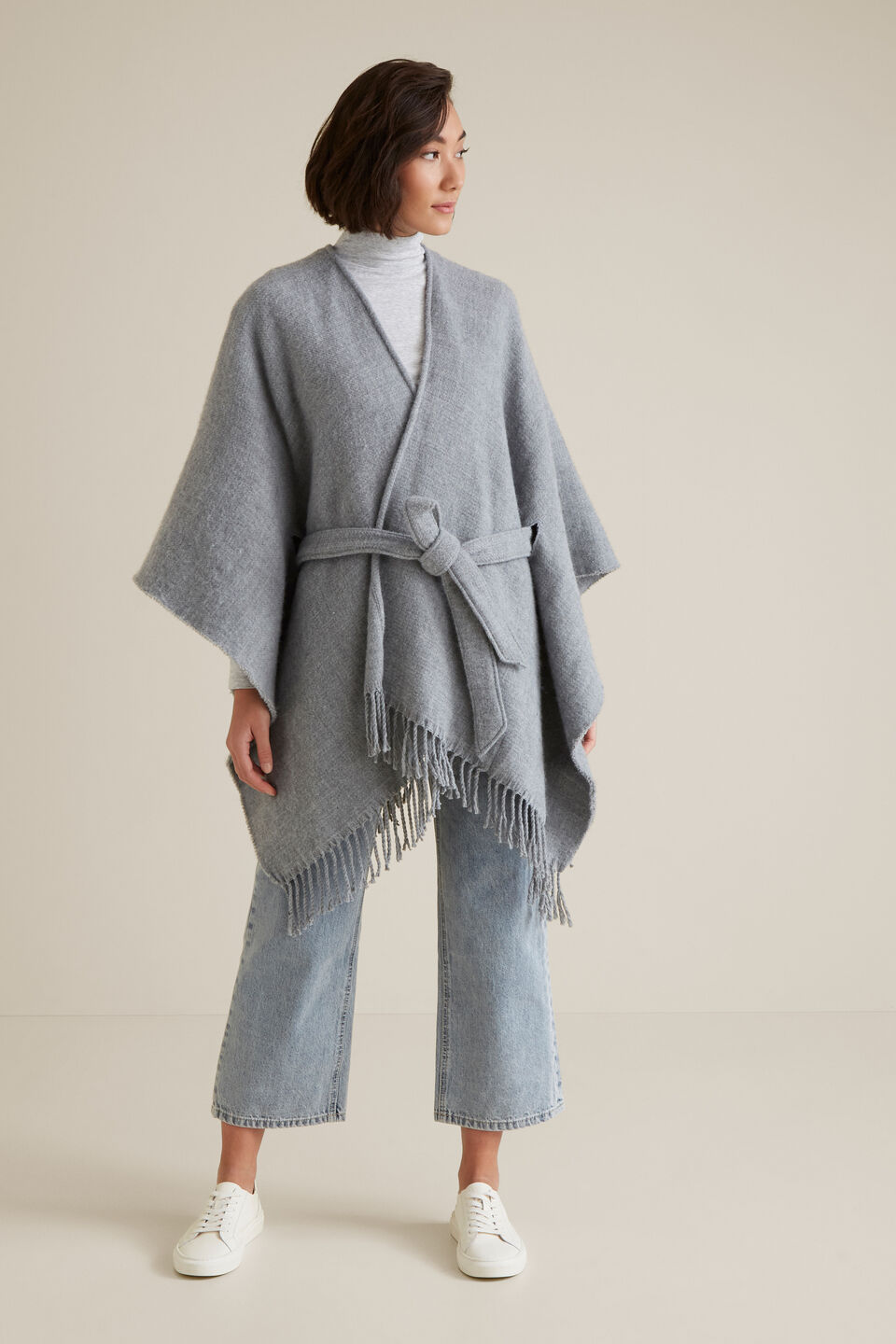 Tie Up Poncho  