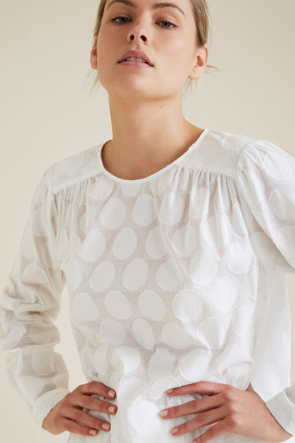 Burnout Spot Blouse  