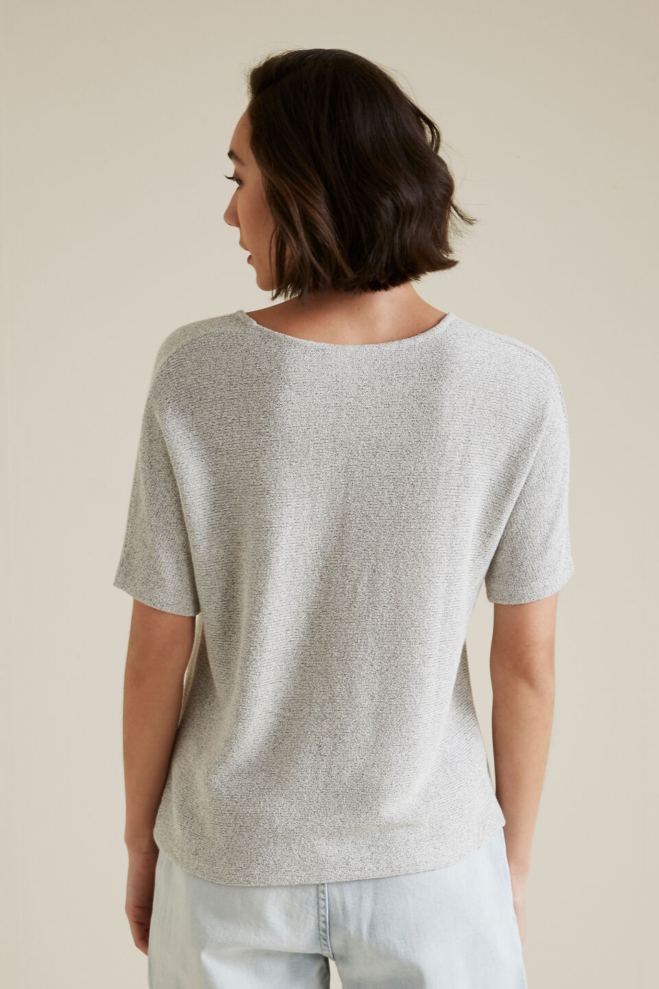 V Neck Textured Top  