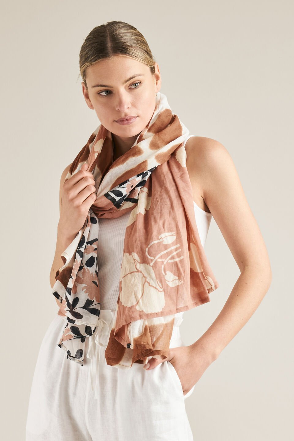 Patchwork Floral Scarf  