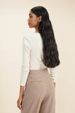 Ribbed Sweetheart Top  Pebble Cream  hi-res