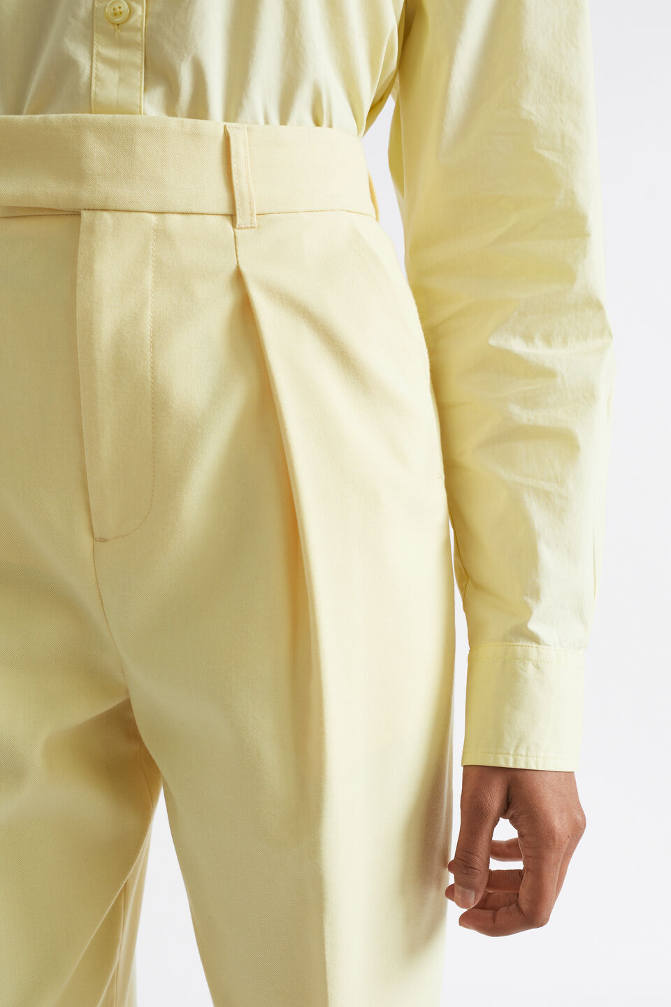 Pleat Front Trouser  Soft Butter