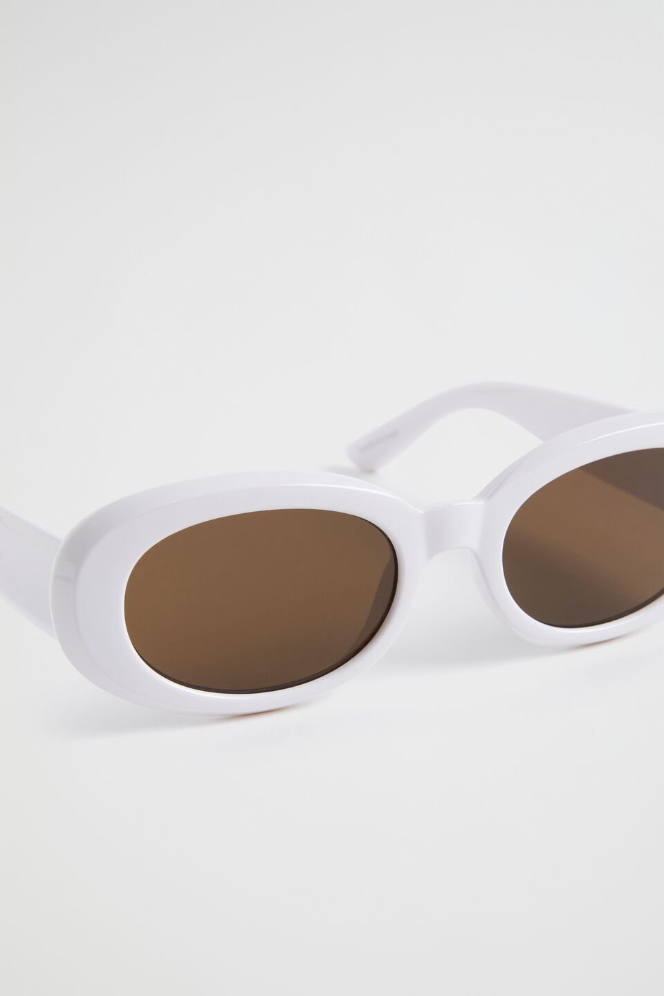 Laney Oval Sunglasses  Bone