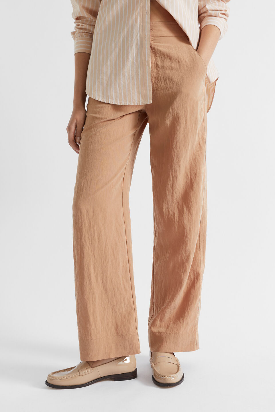 Straight Leg Casual Pant  Fudge