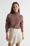 High Neck Crop Knit  Cocoa  hi-res