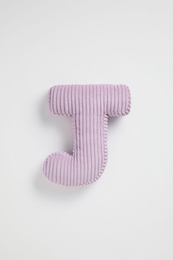 Orchid Cord Initial Cushion  J  hi-res