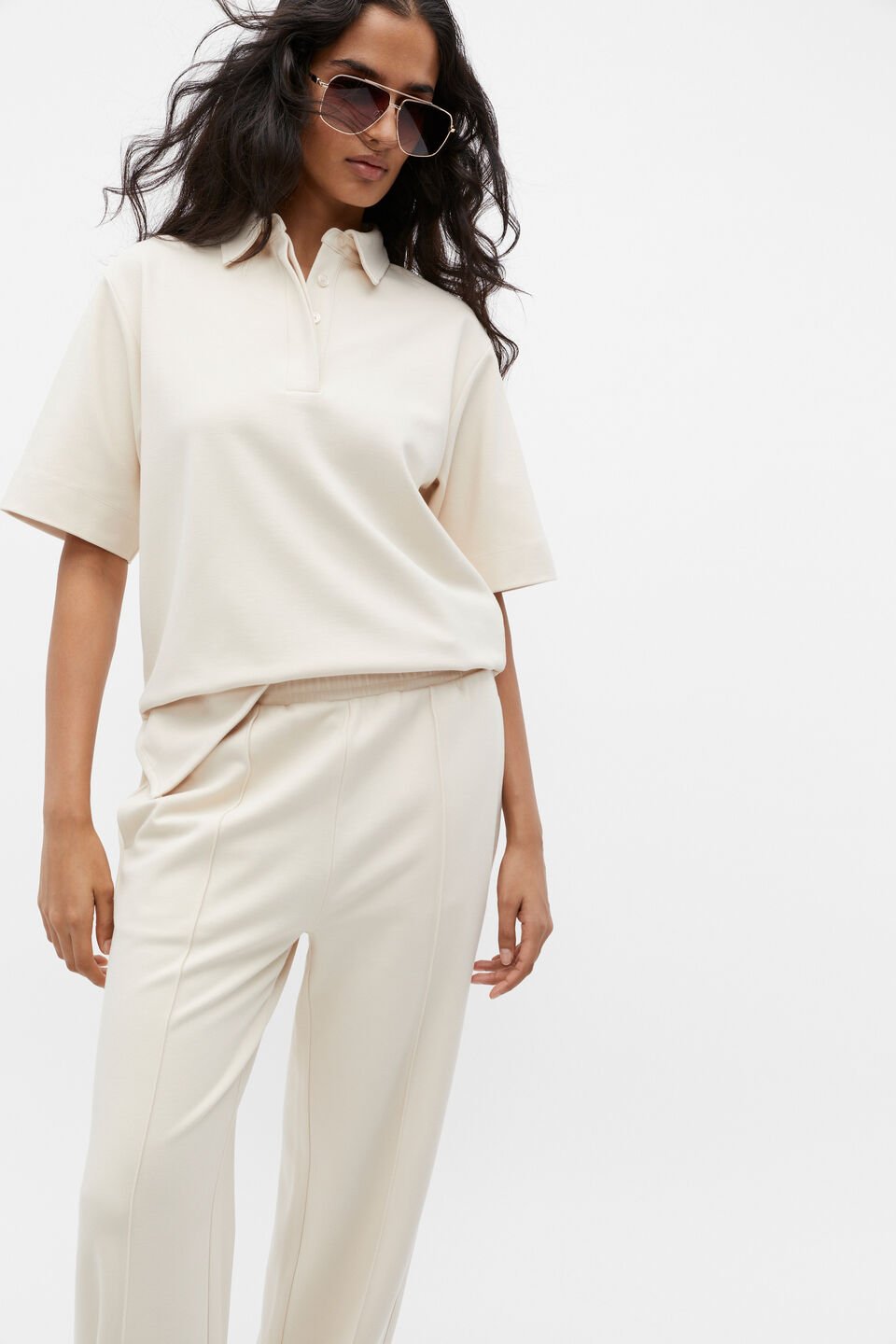 Double Knit Polo  Vanilla Cream