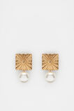 Pearl Drop Earring  Antique Gold  hi-res