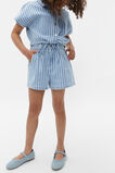 Pleat Denim Short  Denim Stripe  hi-res