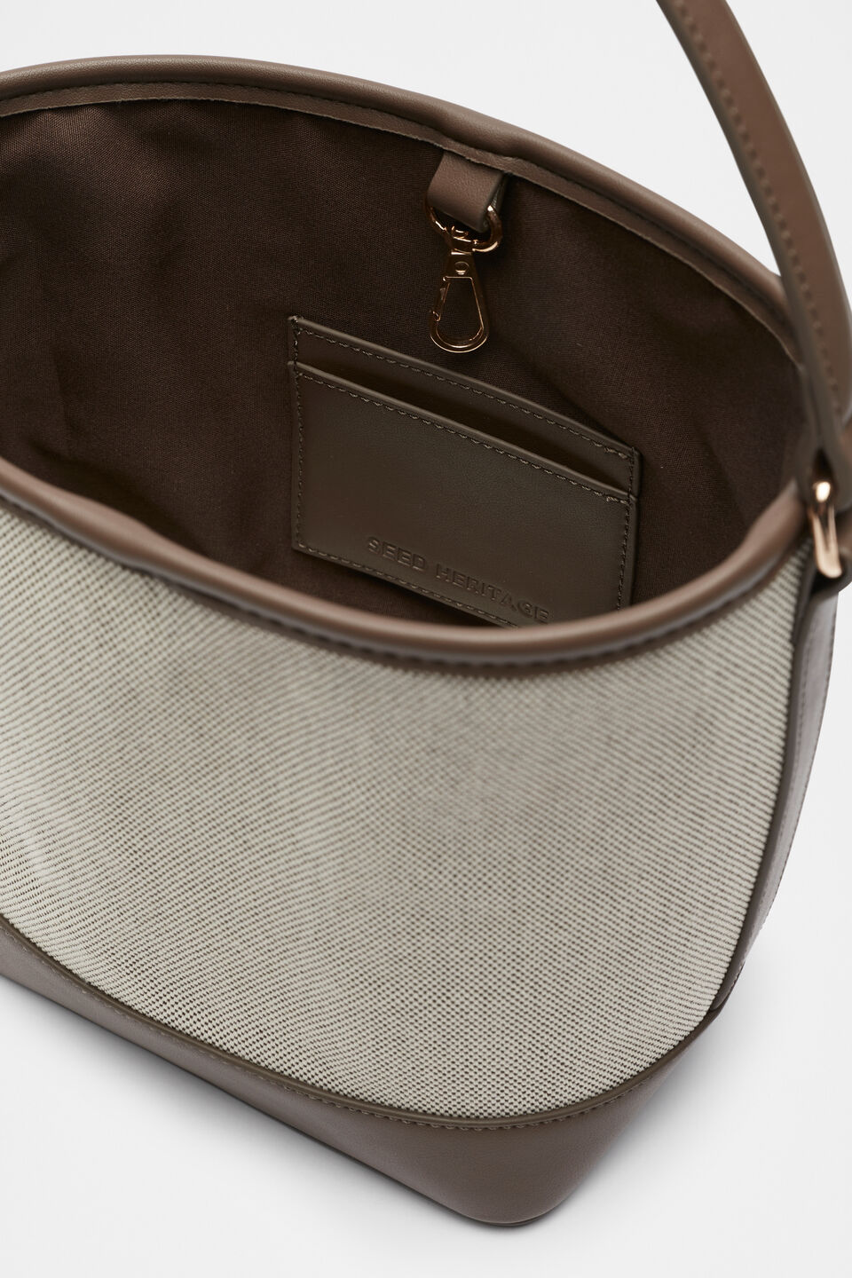 Seed Crossbody Bucket Bag  Affogato