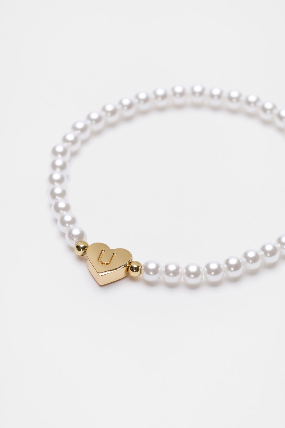 Initial Pearl Bracelet  U