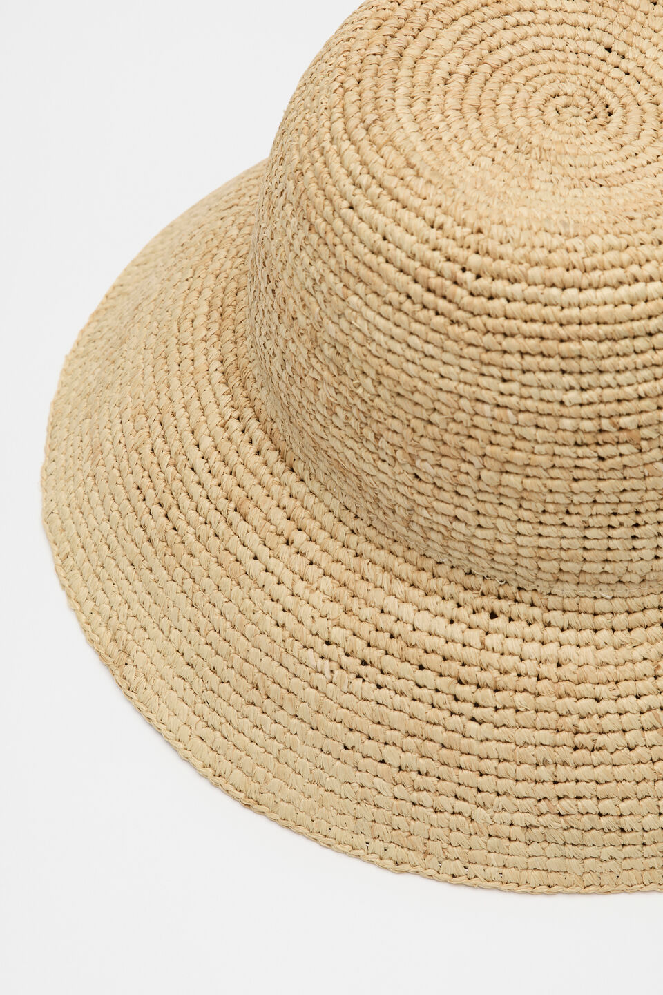 Raffia Bucket Hat  Natural