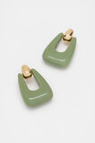 Resin Statement Drop Ear  Pale Olive  hi-res