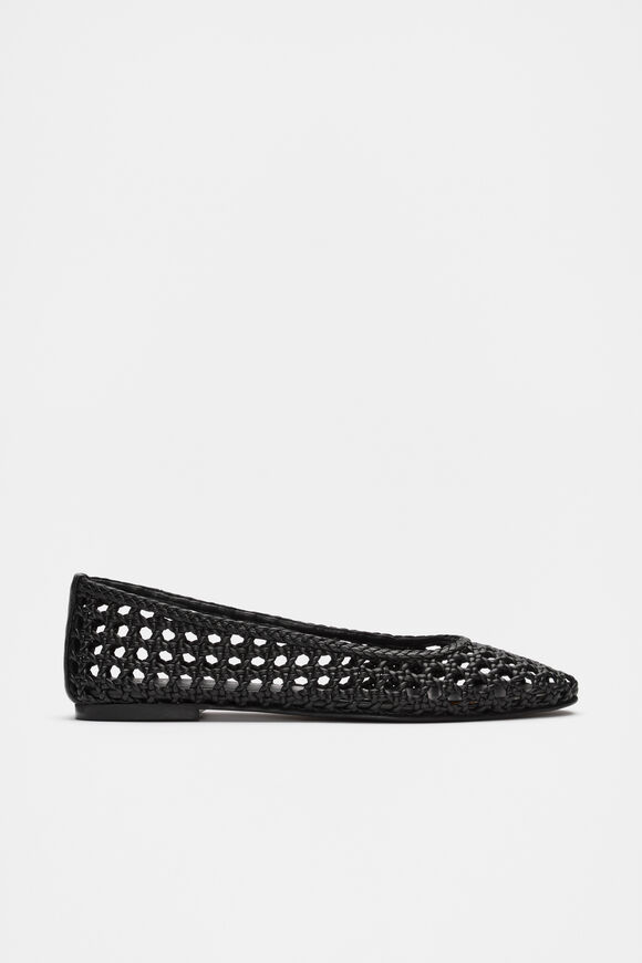 Eve Woven Ballet Flat  Black  hi-res