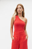 One Shoulder Tank  Strawberry Red  hi-res