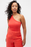 One Shoulder Tank  Strawberry Red  hi-res