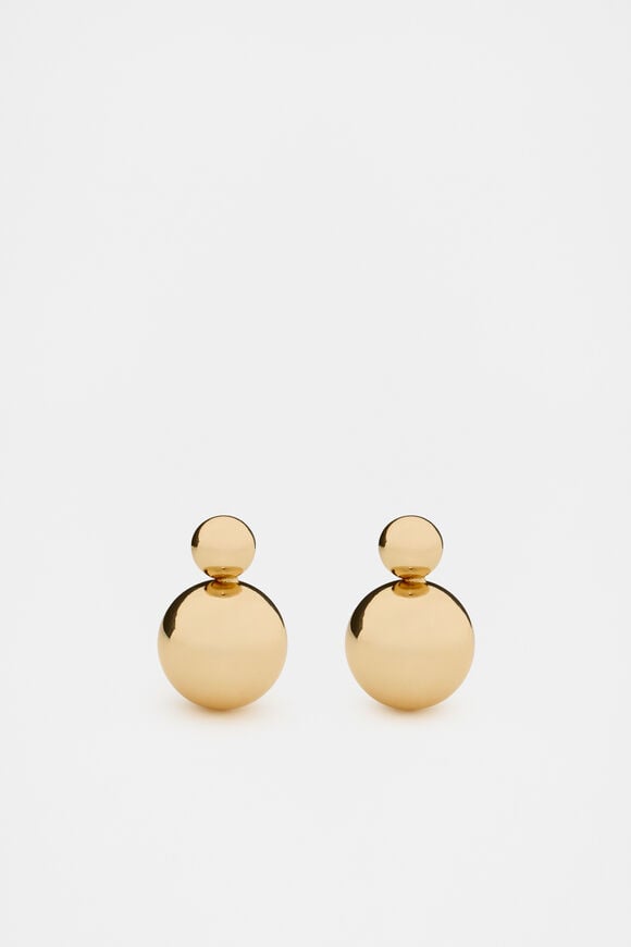 Orb Drop Earring  Gold  hi-res