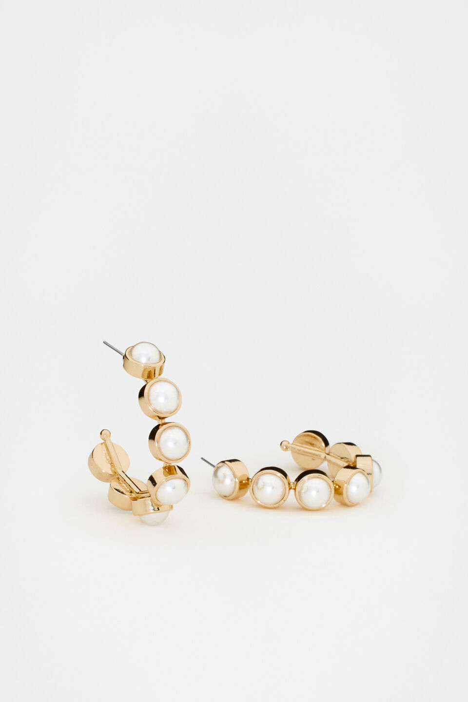 Stone Vintage Style Hoop  Gold