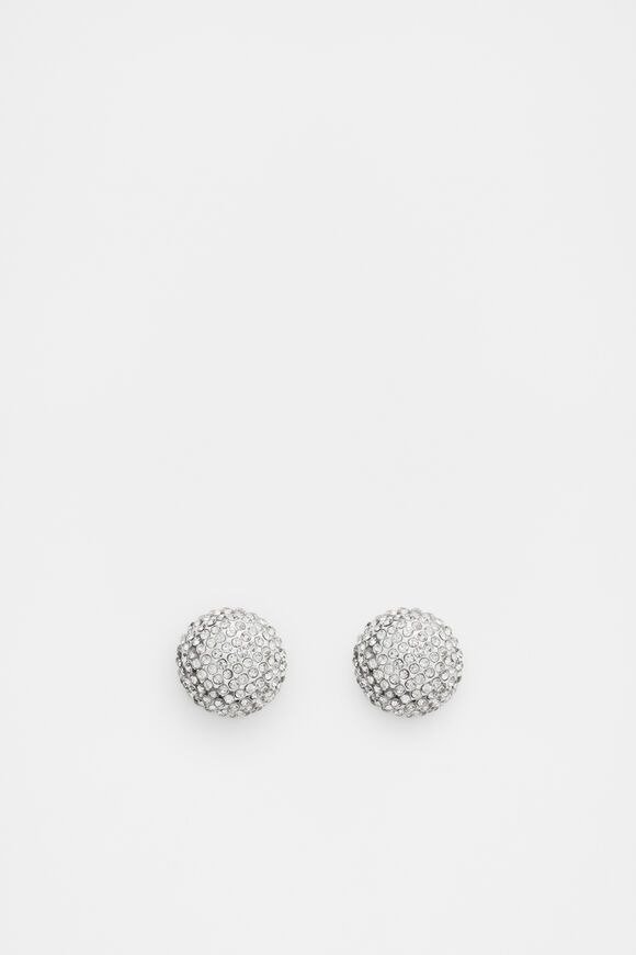 Sparkle Dome Stud  Silver  hi-res