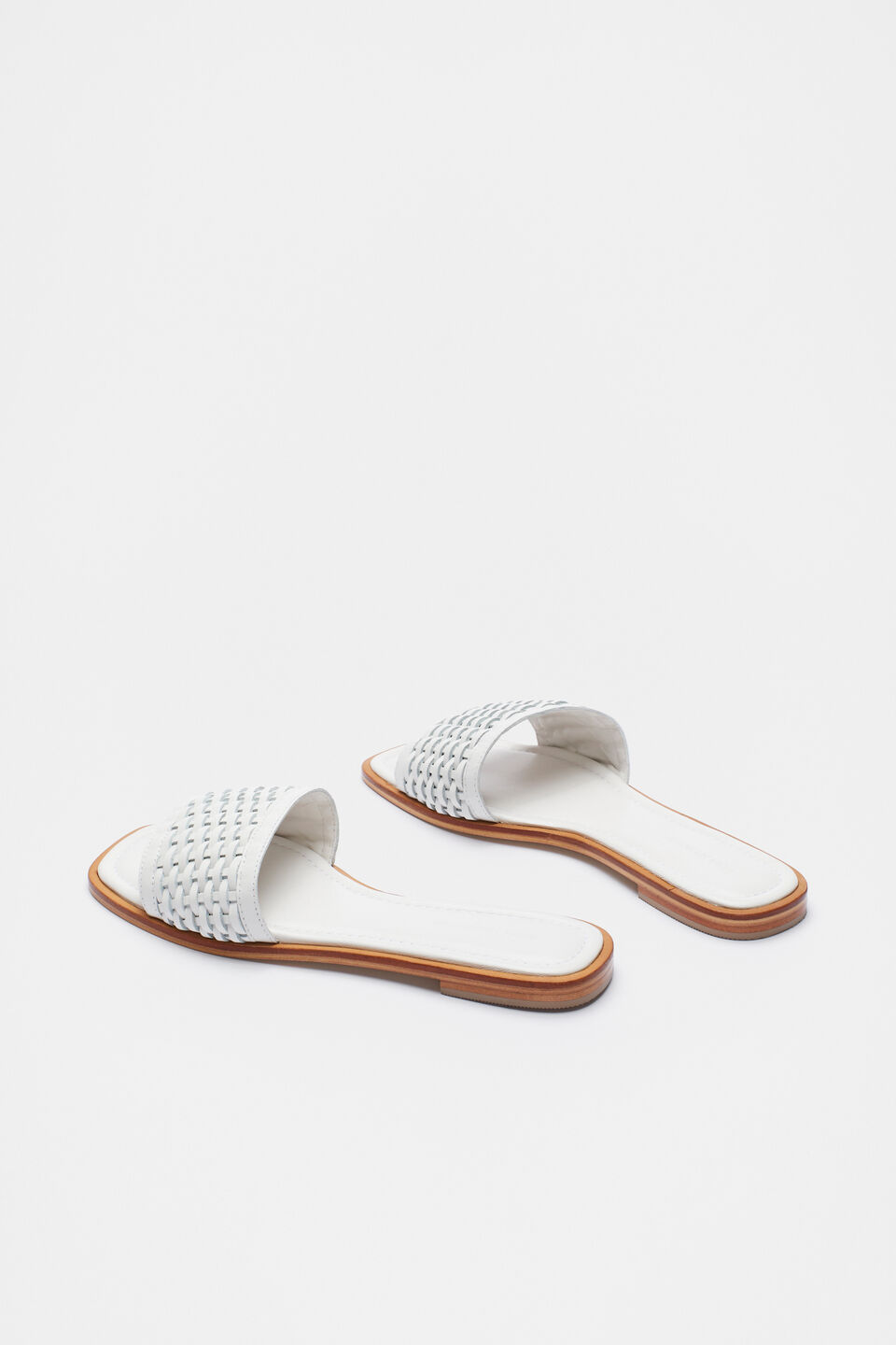 Holly Woven Slide  White