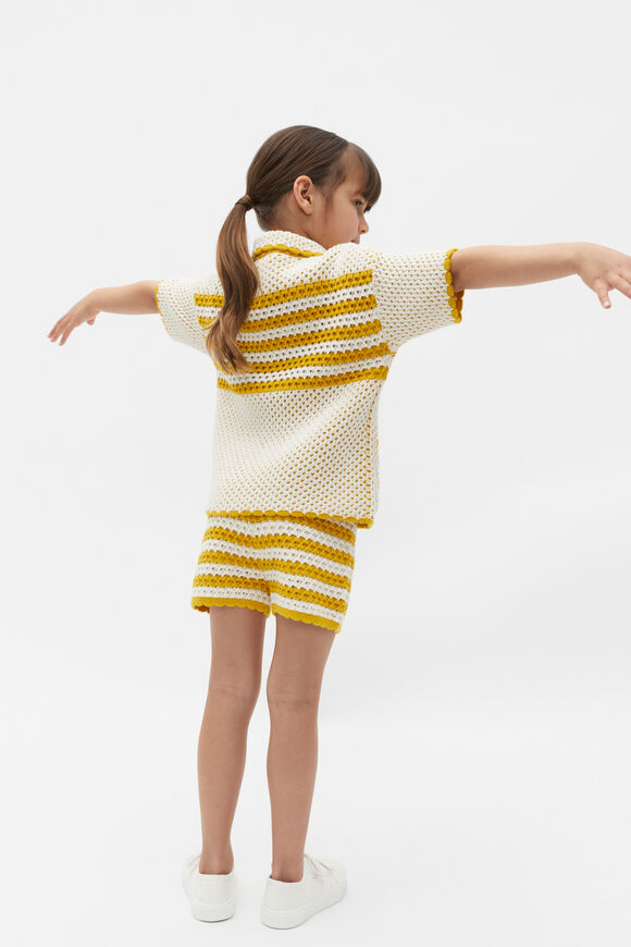 Stripe Crochet Polo  Sundaze  hi-res