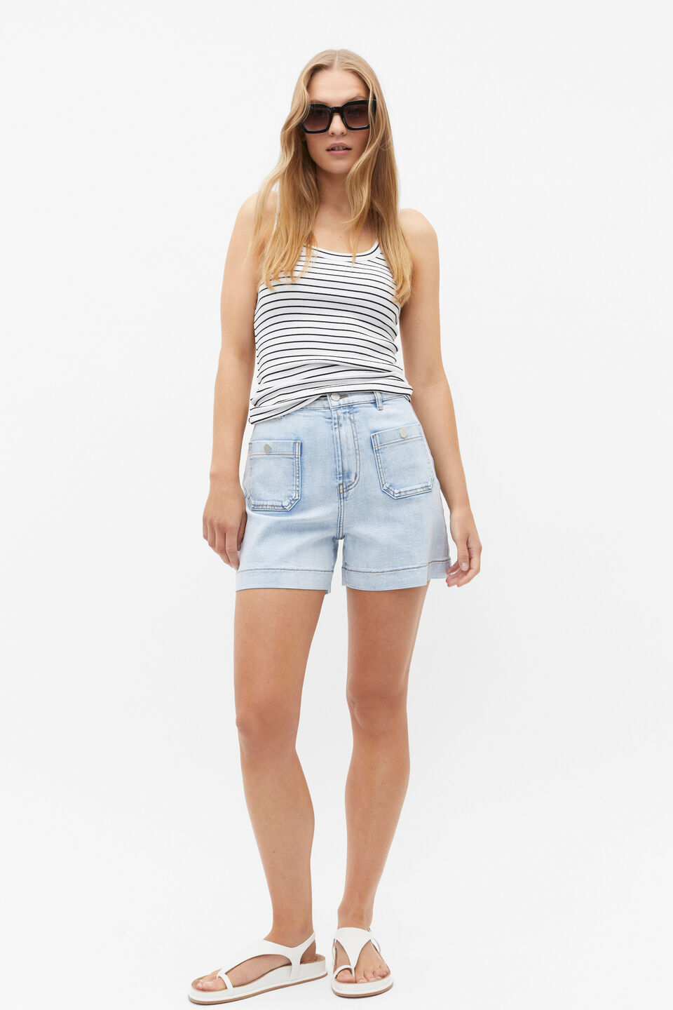 Denim Pocket Front Short  Arctic Wash
