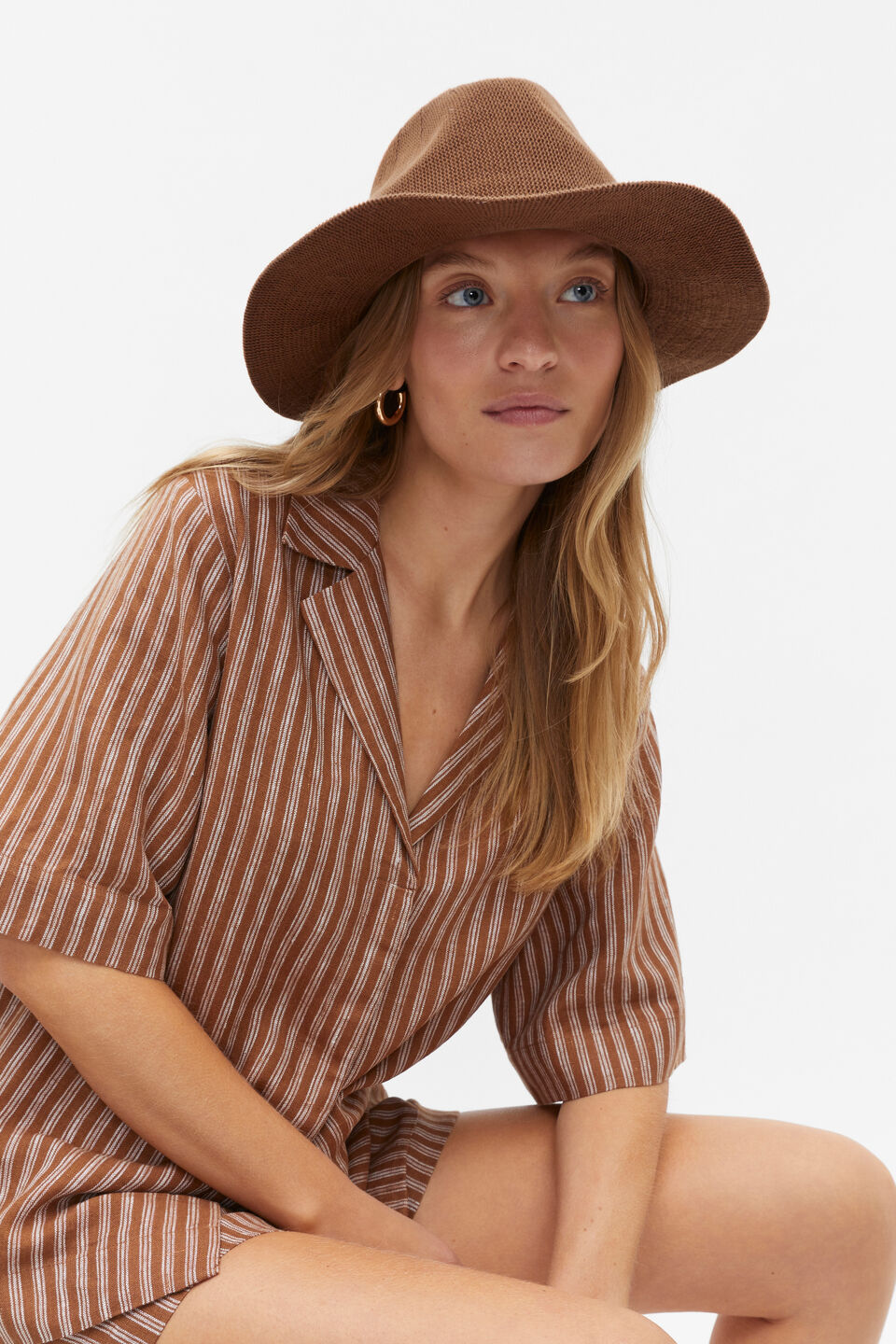 Knit Fedora  Cinnamon Spice