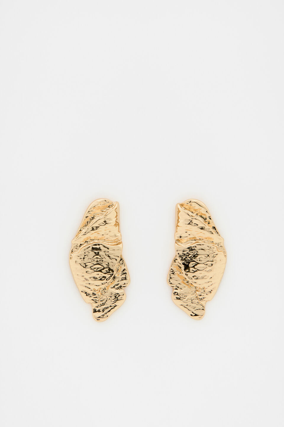 Crumpled Earring  Gold