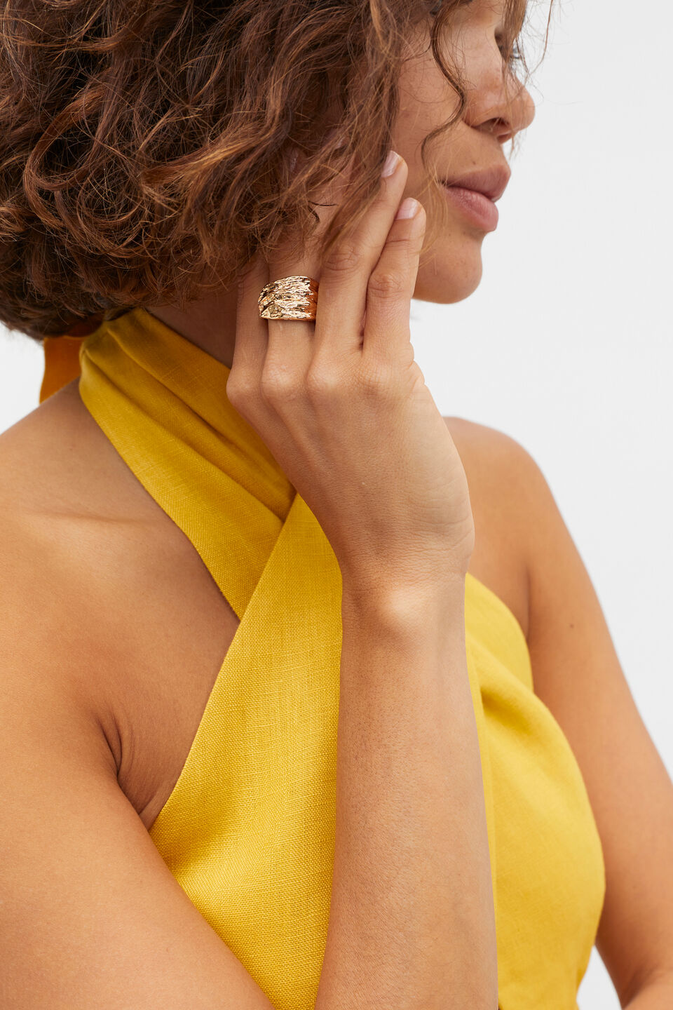 Crumpled Ring  Gold
