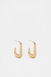 Small Rectangular Hoop  Gold  hi-res